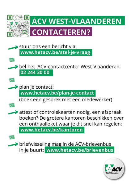 a6 acv west vlaanderen contacteren